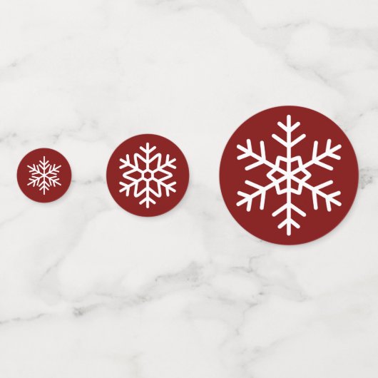 Red & Green Snowflake Confetti コンフェッティ (正面)