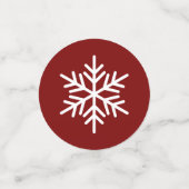 Red & Green Snowflake Confetti コンフェッティ (スモール正面)