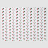 red green soccer balls pattern 薄葉紙 (正面)