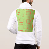 Red Green Square Men's Basic Hooded Sweatshirt パーカ (裏面)
