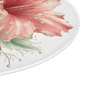 RED & GREEN SUMMER HIBISCUS FLOWERS カッティングボード (角)