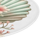 RED & GREEN SUMMER HIBISCUS FLOWERS カッティングボード (角)