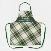 Red Green Tartan Plaid Personalized Christmas  Apr エプロン (正面)