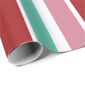 Red Green & White Snowflake Lane Wrapping Paper ラッピングペーパー (ロールコーナー)