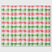 Red Green White Stripes Birthday ラッピングペーパー (フラット)