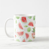 Red Green White Watermelons Dog コーヒーマグカップ (左)
