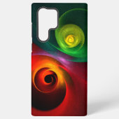 Red Green Yin Yang Modern Abstract Art Pattern #20 Samsung Galaxyケース (裏面)
