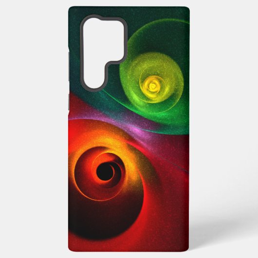 Red Green Yin Yang Modern Abstract Art Pattern #20 Samsung Galaxyケース (裏面)