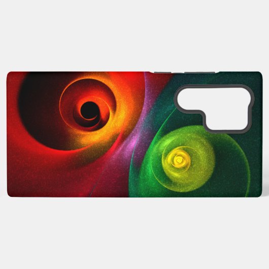 Red Green Yin Yang Modern Abstract Art Pattern #20 Samsung Galaxyケース (裏面横)
