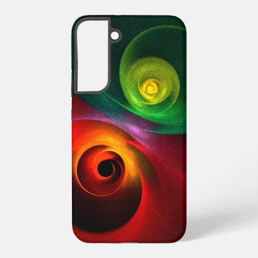 Red Green Yin Yang Modern Abstract Art Pattern #20 Samsung Galaxyケース (裏面)