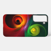 Red Green Yin Yang Modern Abstract Art Pattern #20 Samsung Galaxyケース (裏面横)