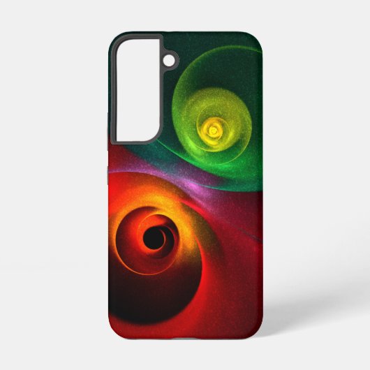 Red Green Yin Yang Modern Abstract Art Pattern #20 Samsung Galaxyケース (裏面)