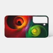 Red Green Yin Yang Modern Abstract Art Pattern #20 Samsung Galaxyケース (裏面横)