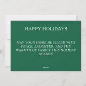 Red Green Zig Zag Chevron Family Photo Christmas シーズンカード (裏面)