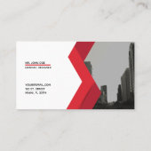 Red Grey Business Modern Card 名刺 (裏面)