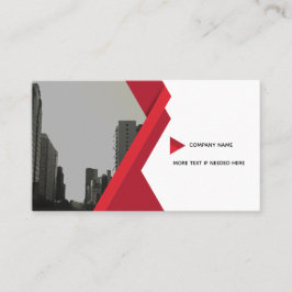 Red Grey Business Modern Card 名刺