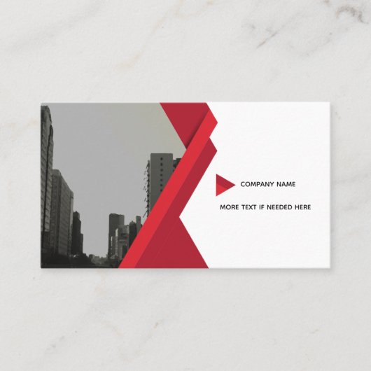 Red Grey Business Modern Card 名刺 (正面)