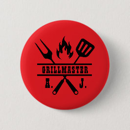 Red Grillmaster Utensil 缶バッジ