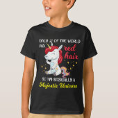 Red Hair Majestic Unicorn Funny Ginger Head Pride  Tシャツ (正面)