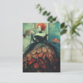 Red haired Woman in Fish Fashions ポストカード (スタンド正面)