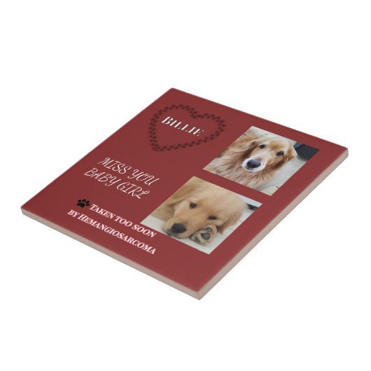 Red Halo Pet Remembrance  タイル (側面)