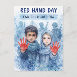 Red Hand Day Postcard Hope for Children シーズンポストカード