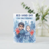 Red Hand Day Postcard Hope for Children シーズンポストカード (スタンド正面)