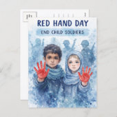 Red Hand Day Postcard Hope for Children シーズンポストカード (正面/裏面)