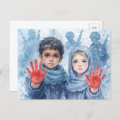 Red Hand Day Postcard Hope for Children シーズンポストカード (正面/裏面)