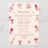 Red Hand Drawn Wedding プログラム (裏面)