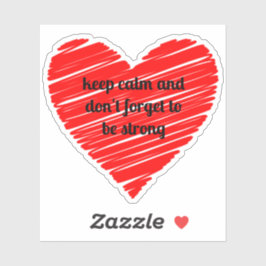 Red Happy heart romance graphic シール