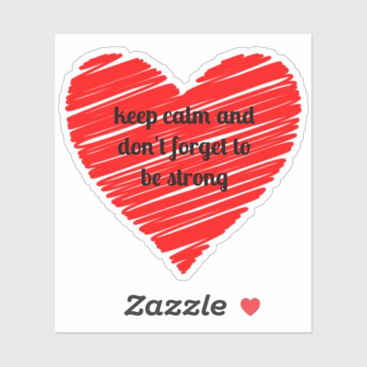 Red Happy heart romance graphic シール (シート)