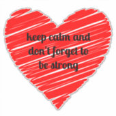 Red Happy heart romance graphic シール (正面)