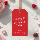Red Happy Valentine’s Day Gift Tag ギフトタグ