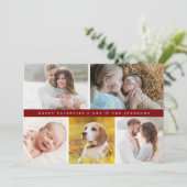 Red Happy valentine's day Custom family Photos 招待状 (スタンド正面)