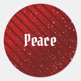 Red Happy xmas luxe background ラウンドシール