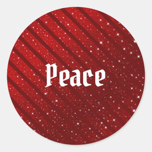 Red Happy xmas luxe background ラウンドシール (正面)