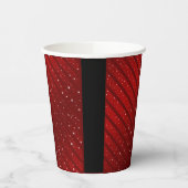 Red Happy xmas luxe background 紙コップ (左)