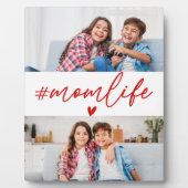 Red Hashtag Momlife 2の写真カスタム フォトプラーク (正面)