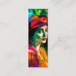 Red Hatブックマークの女性 スキニー名刺