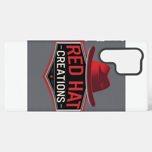 Red Hat Creations Logo Mobile Case Samsung Galaxyケース (裏面横)