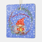 Red Hat & Present Ceramic Ornamのクリスマス格言 セラミックオーナメント (左)