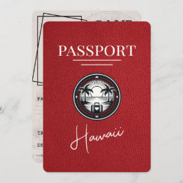 Red Hawaii Passportの保存日 セーブザデート