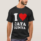 Red He I Love Catalunya Tシャツ (正面)