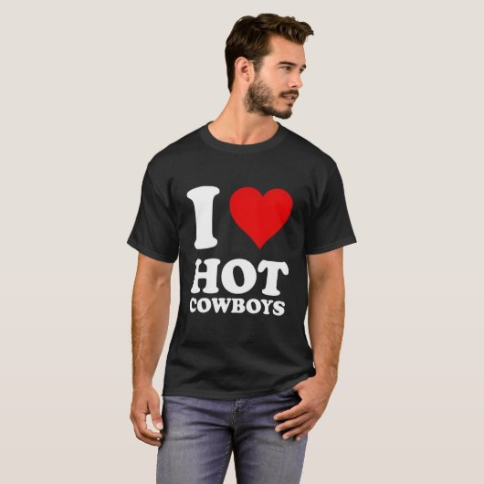 Red He I Love Hot Cow Tシャツ (正面フル)