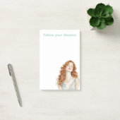 Red Head Lady Mint Dress ポストイット (オフィス)