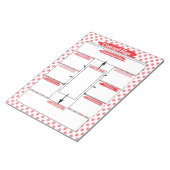 Red Healthcare Student Concept Mapテンプレート ノートパッド (アングル)