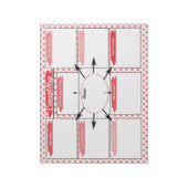 Red Healthcare Student Concept Mapテンプレート ノートパッド (回転)