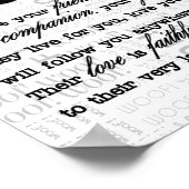 Red Heart and Poem Dog Pet Memorial Photo ポスター (角)