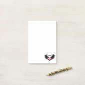 Red heart angel black wings ポストイット (デスク上)